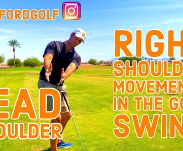 RIGHT SHOULDER MOVEMENTS IN THE GOLF SWING || GOLF LESSON
