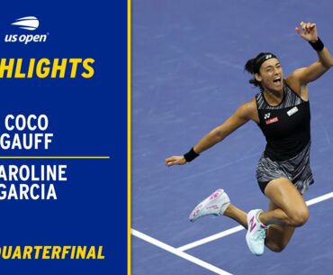 Coco Gauff vs. Caroline Garcia Highlights | 2022 US Open Quarterfinal