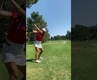 [Slow-mo] Aimee's effortless driver golf swing #Shorts