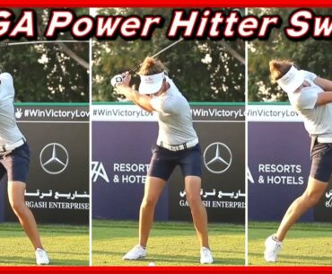 LPGA Distance Queen "Anne van Dam" Powerful Swing & Slow Motions