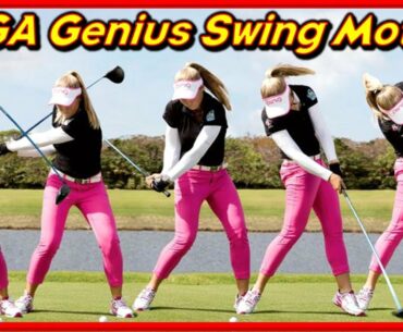 LPGA Genius "Brooke Henderson" Powerful Driver-Iron Swing & Slow Motion