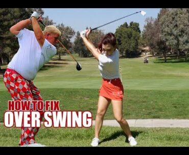 How to Fix Overswing | Golf with Aimee