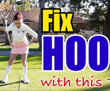 Fix Hook with this Tip! | Golf with Aimee