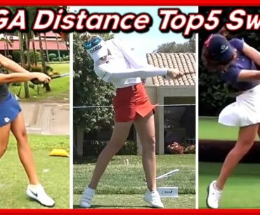 LPGA Distance Top 5 Perfect Swing & Slow MotionsㅣNelly Korda/Maria Fassi/Anne van Dam/Bianca