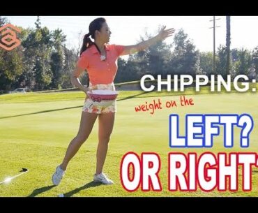 Chipping: Weight on Left vs Right | Golf with Aimee