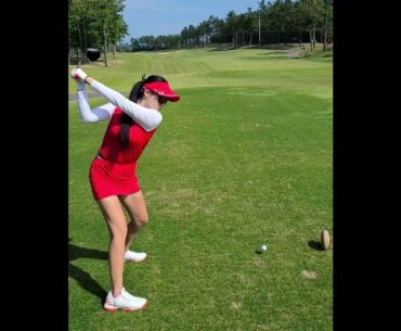 오늘은 섹쉬하게 레드🤡신났또🙌 #허은지프로💋 | GOLF VN