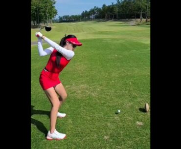 오늘은 섹쉬하게 레드🤡신났또🙌 #허은지프로💋 | GOLF VN