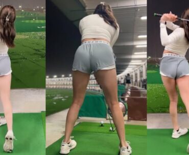 Excellent golf swing like machine ❤️❤️   #golf #shorts #golfgirl      | GOLF#SHORT