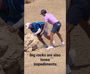 Big rocks are loose impediments - Golf Rules Explained