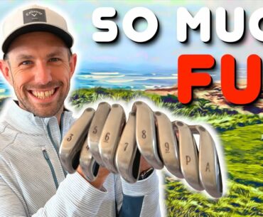 PLAYING GOLF with my FIRST EVER IRON SET | SHOCKING RESULTS
