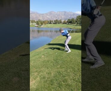 Skipping Golf Ball Across Water Hazard | #shorts