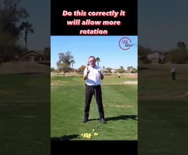 How to stop standing up in the golf swing - the best way to improve your game #shorts #youtubegolf