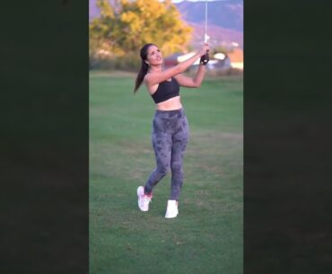 100 yards in ❤️❤️   #golf #shorts #golfgirl      | GOLF#SHORT