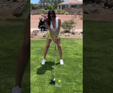 Amazing Golf Swing you need to see | Golf Girl awesome swing | Cindy Estrada | #golf  #shorts