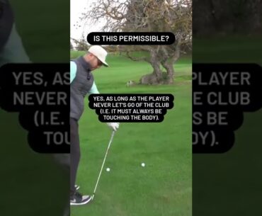 Finding the Angle of Flight Path by Standing on Your Club - Golf Rules Explained