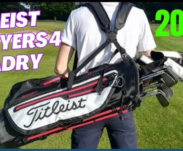 TITLEIST PLAYERS 4 STADRY GOLF STAND BAG REVIEW 2022 - LIGHTWEIGHT, WATERPROOF & COUNTLESS POCKETS