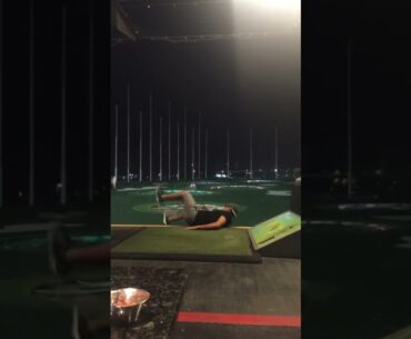 golfer falls of upper level at top golf!  | Andygolf tv    #shorts