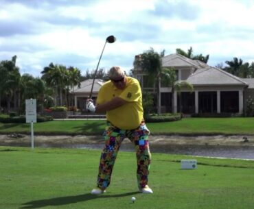 John Daly's Driver Golf Swing Slow Motion | Face On