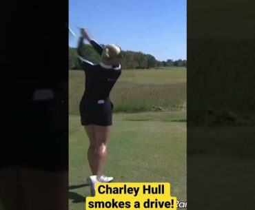 Sexy Charley Hull annihilates  a drive! #golf #golfbabes #shorts