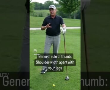 The Proper Driver Stance Width for Professional Golf #shorts #golfshort #youtubegolf #golf