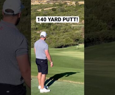 140 yard putt?! #golfshorts #shorts #golfer #golftrickshot