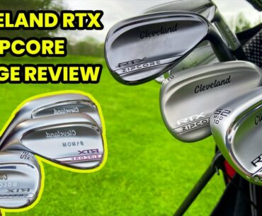 NEW CLEVELAND RTX ZIPCORE WEDGE REVIEW - MORE WEDGE SPIN MY GOLF WEDGES ZIPCORE TESTED