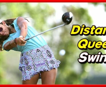 LPGA Distance No.1 "Maria Fassi" Amazing Driver-Iron Swing & Slow Motion