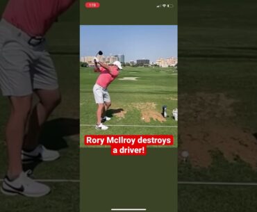 Rory McIlroy destroys a golf  driver! #rorymcilroy #pgatour #golfhighlights