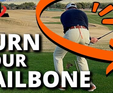 Turn Your TAILBONE To Get On Top Of The Golf Ball In The Downswing