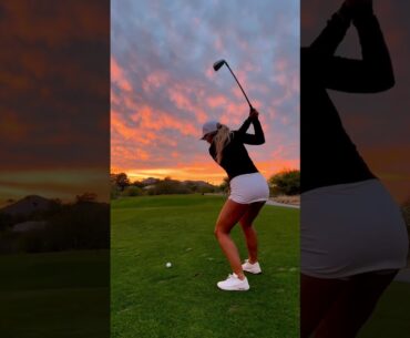 Always the most beautiful sunset #shorts #golfgirl #golfer