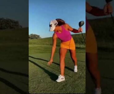 Golf Girl in High Heels Killin' It with the Driver Plus More #golfgirls #shortsvideo