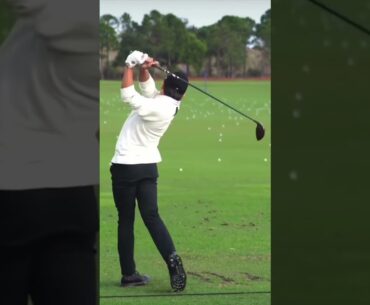 Charlie Woods TaylorMade Stealth Driver on the Range Slow Motion