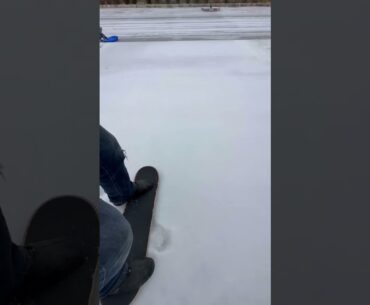 Snowskating on Ice in Texas in My Golf Shoes! Why Not?