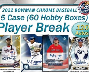 CASE #3 of 5 - 2022 BOWMAN CHROME 5 Hobby Case (60 Box) PLAYER BREAK eBay 02/06/23