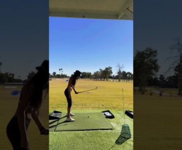 Beauty golf trick shot #golfgirl #golfer #golf