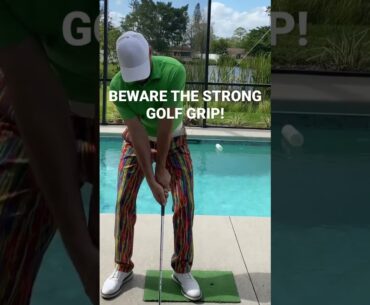 Beware the strong golf grip. #golfgrip #golflife #golfer