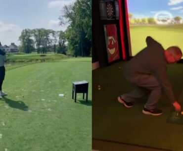 Who's got the worse golf swing, Tyvis or Director Steve?
