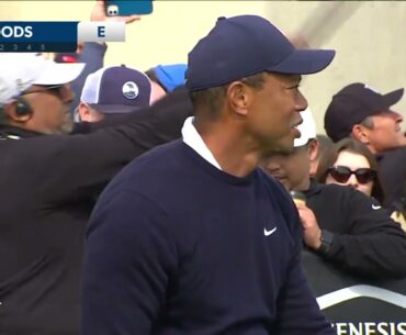 Tiger Woods tees off at the Genesis Invitational | PGA on ESPN