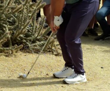 Jon Rahm’s prickly par save after drive near cactus at WM Phoenix Open