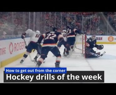 Hockey drills of the week - How to get out from the corner and quick release shots