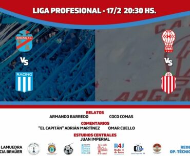 ARSENAL VS RACING CLUB - HURACÁN VS BARRACAS CENTRAL EN VIVO