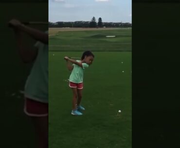 Little Golf Babe 😍😍😍 Sends It Outside The Park!!! #shorts #golfbabe