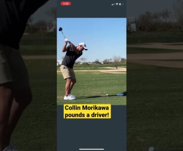 Collin Morikawa pounds a driver!  #collinmorikawa #golf #tomgillisgolf #shortsyoutube