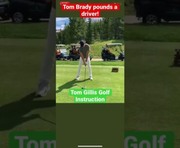 Tom Brady Pounds a driver! #golf #tombrady #shorts #nfl