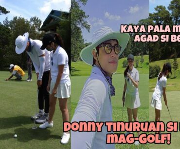 DONNY TINUTURUAN SI BELLE KUNG PAANO MAGLARO NG GOLF! | SUPER SWEET! | DONBELLE UPDATE!