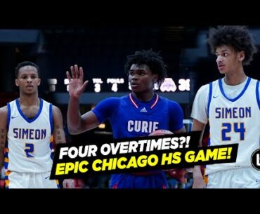 Four Overtime EPIC GAME! Chicago Public League Heavyweights Simeon v Curie! City Semis = Block Party