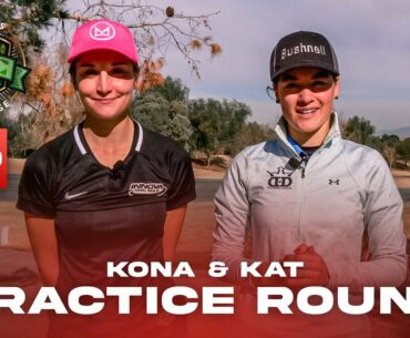 Kona n Kat's excellent disc golf adventure | Kona Montgomery and Kat Mertsch LVC Practice Round | B9