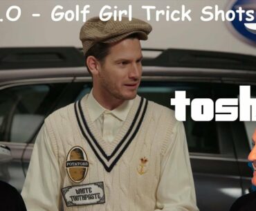 Tosh.O - CeWEBrity Profile - Golf Girl Trick Shots REACTION!! | OFFICE BLOKES REACT!!
