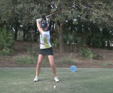 SANDRA GAL - PERFECT FACE ON DRIVER GOLF SWING 2013 - REG & SLOW MOTION - 1080p HD