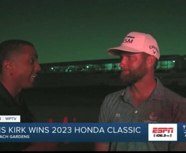 Theo Dorsey speaks with 2023 Honda Classic champion Chris Kirk